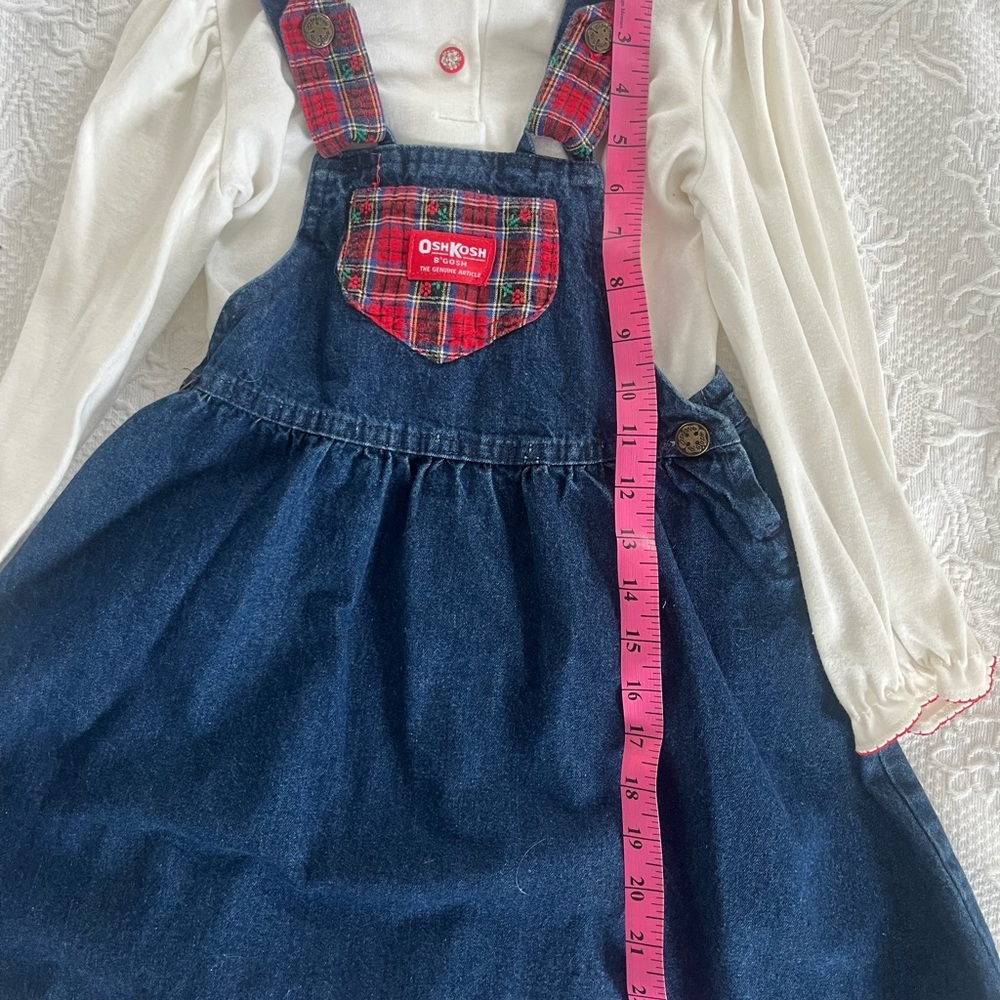 Vintage OshKosh B'gosh Denim Jumper and Top Set. Made in USA. Size 6 - Picture 7 of 7